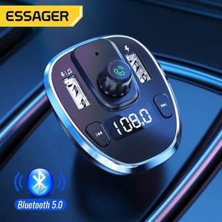 Essager บลูทูธรถยนต์ ตัวรับสัญญาณบลูทู ตัวเปิด FM บลูทูธ รถยนต์  เครื่องเล่น MP3 ในรถยนต์