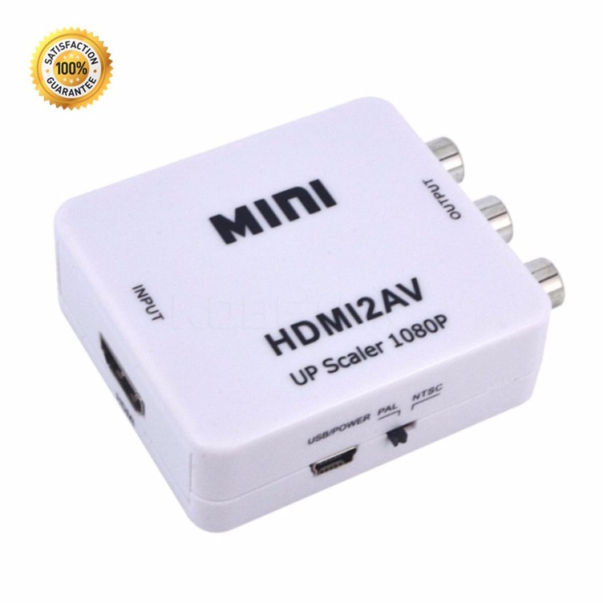 ภาพหน้าปกสินค้าHigh quality Mini Composite HDMI2AV 1080P HDMI to RCA Video AV CVBS Adapter Converter For HDTV HDMI to AV จากร้าน fashionabc บน Shopee