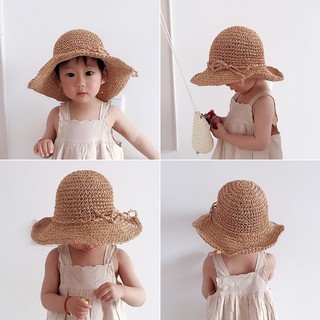 พร้อมส่ง Handmade Beach Hat หมวกปีก หมวกสานสไตล์เกาหลี