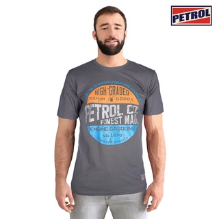 เสื้อวินเทจชาย - เสื้อยืดพื้นฐานสําหรับผู้ชายเบนซินโดลสลิมฟิต 13357-U (ถ่าน)