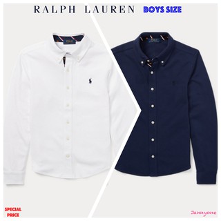 RALPH LAUREN COTTON INTERLOCK SHIRT ( BOYS SIZE 8-20 YEARS )