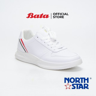 สินค้า Bata North Star Men\'s Lace up Sneakers รองเท้าผ้าใบสำหรับผู้ชาย รุ่น Dark สีขาว 8211022