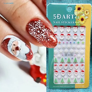 Farfi  Nail Slider Christmas Stickers Nail Art Charms Snowflake Sliders Decoration Glitter