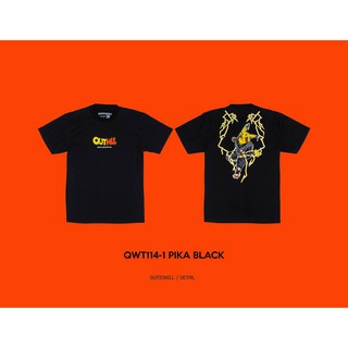 เสื้อยืดโอเวอร์ไซส์QWT114-1 PIKA BLACK ดำS-3XL
