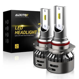 Auxito หลอดไฟ 9012 HIR2 LED 48W 16000LM 6000K CSP สีขาว 2 ชิ้นสําหรับรถยนต์