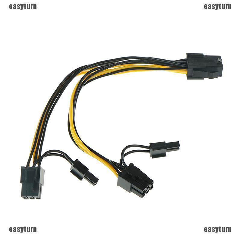 YZ☀GPU PCI-E 8Pin to Double PCI-E PCI Express 8Pin(6Pin+2Pin) Splitter Cable Power