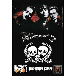 โปสเตอร์ Green Day กรีนเดย์ วง ดนตรี  โปสเตอร์ ติดผนัง สวยๆ poster 34.5 x 23.5 นิ้ว (88 x 60 ซม.โดยประมาณ)