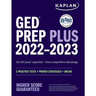 (ตัวเล่มจริงถูกลิขสิทธิ์) GED Test Prep Plus 2022-2023: 2 Practice Tests + Proven Strategies + Online (Kaplan Test Prep)