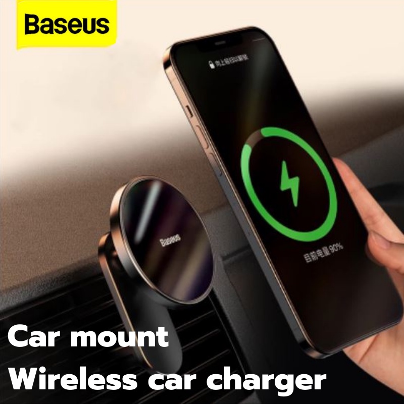 Baseus Wireless Car Charger 15W car holder ชาร์จไร้สายได้ ที่วางมือถือ