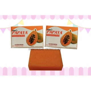 ส่งฟรี!!#RDL papaya soap 135 g. / 1 pcs #สบู่มะละกอ (ก้อนใหญ่มาก)