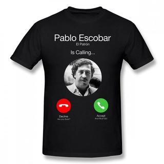 เสื้อยืด ผ้าฝ้าย พิมพ์ลายการ์ตูนอนิเมะ Pablo Escobar สไตล์ฮาราจูกุ สตรีท สําหรับผู้ชาย