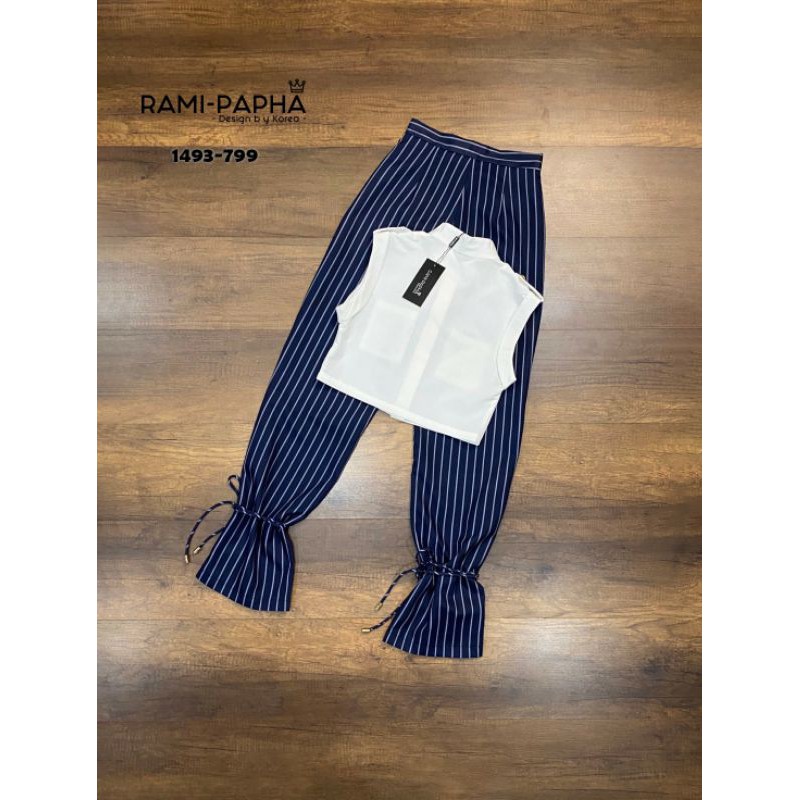 rami-papha-รมิปภา-เสื้อ-กางเกงขายาว-เชือกผูกขา