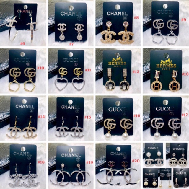 พร้อมส่ง-ต่างหูแบรนค์เนม-แบบใหม่สวยๆมาเพิ่มแล้วจ้า-earring-ต่างหูแฟชั่น-ต่างหูออกงาน-มีสวยๆหลายแบบ-เลือกเลยจ้า-มีcod