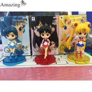 ฟิกเกอร์ qpocket Sailor Moon Usagi Tsukino Sailor Mercury Mars