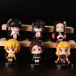 ฟิกเกอร์ Demon Slayer LookUp Kimetsu no Yaiba Kamado Tanjirou Nezuko Agatsuma Zenitsu ของเล่นสําหรับเด็ก 6 ชิ้น ต่อชุด