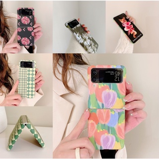 เคสโทรศัพท์มือถือ แบบพับได้ ลายดอกไม้ หลากสี สร้างสรรค์ สําหรับ Samsung Z Flip 3 zflip3