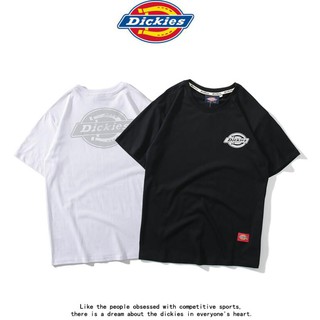 [100% Cotton] dickies เสื้อยืดแฟชั่นสําหรับ unisex ผ้าฝ้ายแขนสั้นพิมพ์ลายคลาสสิค