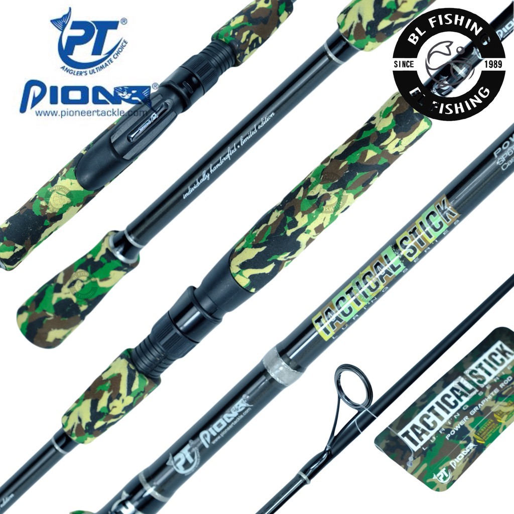 คันตีเหยื่อปลอม-6-6ฟุต-8ไกด์-คันกราไฟท์-เวท-8-17lb-pioneer-รุ่น-tactical-stik