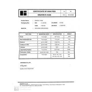 ภาพขนาดย่อของภาพหน้าปกสินค้าน้ำยาแอร์ R410a ยี่ห้อ ORAFON ขนาด 11.3 กก. 410a จากร้าน kittisak_engineering บน Shopee ภาพที่ 2