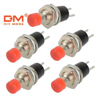 DIYMORE PBS-110 Red Lockless On/Off Push Button Switch กดสวิตช์รีเซ็ต ST (5 ชิ้น)