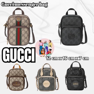 Gucci  Interlocking Double G กระเป๋าถือขนาดเล็ก/กระเป๋าผู้ชาย/กระเป๋าสะพายข้าง/การจัดซื้อแบบยุโ