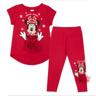 Disney Minnie Mouse Girl T-Shirt and Legging - เสื้อยืดเด็กผู้หญิง และเลกกิ้ง มินนี่ เมาส์ สินค้าลิขสิทธ์แท้100% characters studio