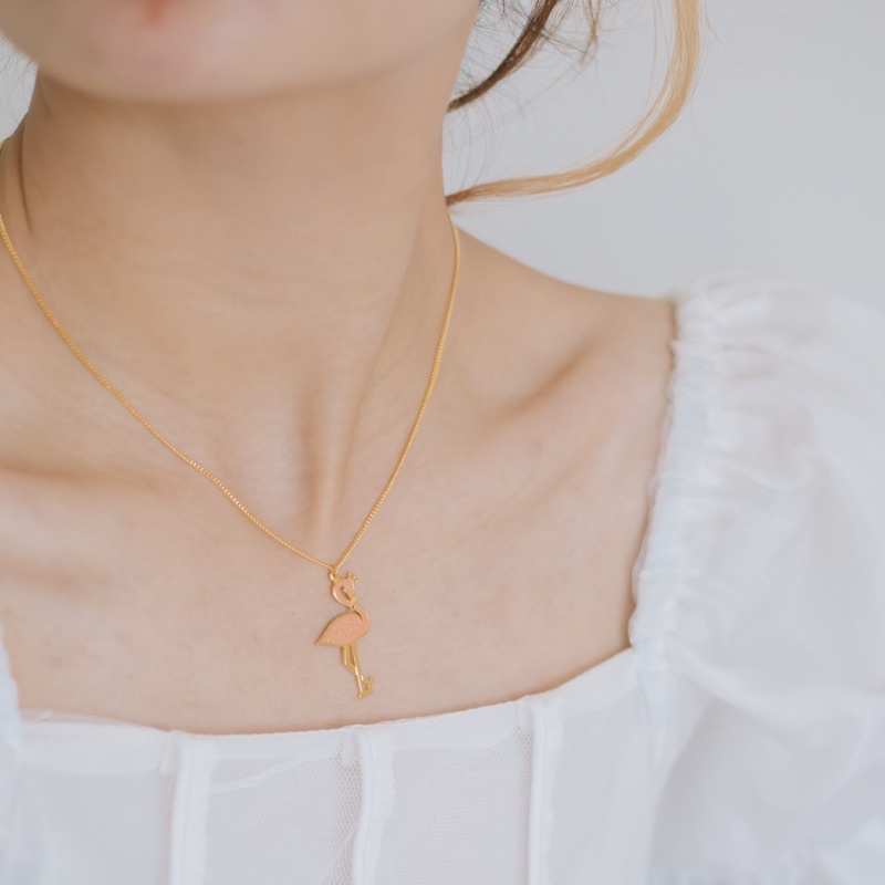 fairy-tales-necklace-สร้อยคอจี้รูปนกฟลามิงโก้