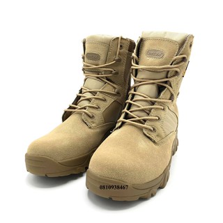 สินค้า รองเท้าทหาร รองเท้าข้อยาว Delta  สีทราย เสริมด้วยผ้า Cordura 1000 D ทอละเอียดที่มีความหนาแน่นและทนทานสูง (สินค้าถ่ายจ