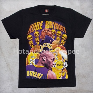 เสื้อยืดผ้าฝ้ายพรีเมี่ยม เสื้อยืดสีดำ Basketball Kobe TDO 0143 Hotandrock