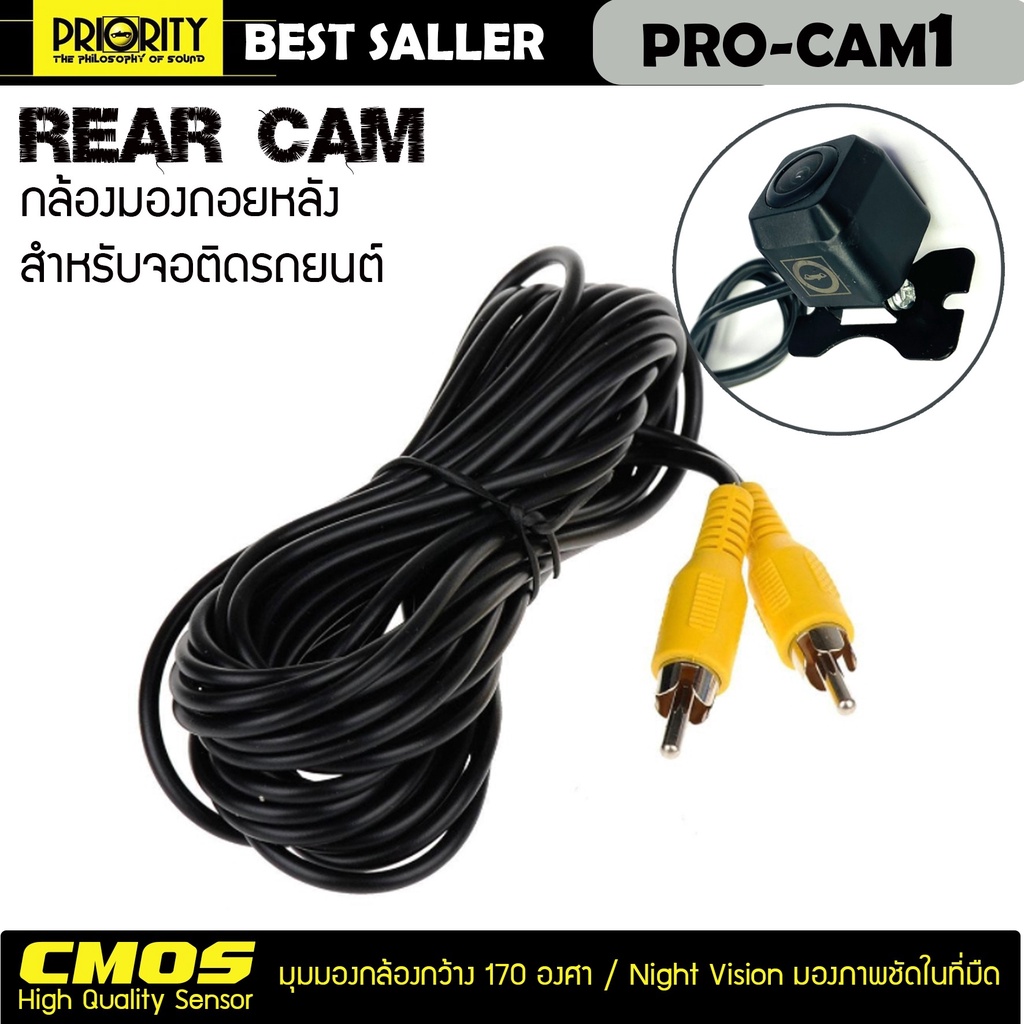 กล้องมองหลัง-priority-รุ่น-pro-cam1-กล้องถอยกลัง-ไพโอริตี้-กล้องจอแอนดรอย-กล้องติดรถขนของ-รถกระบะ