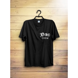 เสื้อยืดผ้าฝ้ายพิมพ์ลาย เสื้อยืดพิมพ์ลาย Dio Dio 1983 Holy Diver Tour Crew สไตล์วินเทจ