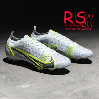 【Rison90】ของแท้ Nike Mercurial Vapor 14 Elite FG Silver Safari รองเท้าฟุตบอล สําหรับผู้ชาย