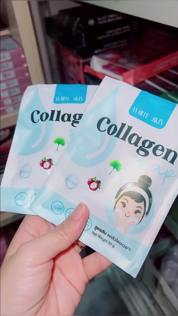 แท้-ส่งไว-สบู่คอลลาเจน-ไวท์สกิน-สูตรลับ-ลดสิว-หน้าใส-white-skin-collagen-soap-สบู่ฟ้า