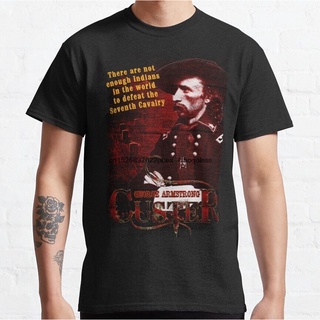 [S-5XL] เสื้อยืดผ้าฝ้าย พิมพ์ลาย George Armstrong Custer Seenth Caalry DEpmei46CCfhjn73 สําหรับผู้ชาย