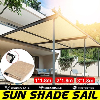 2 * 1.8 ม. Sunproof Sun Shade Sail กันสาดป้องกันรังสียูวีตาข่ายสุทธิหลังคาบ้านสวน