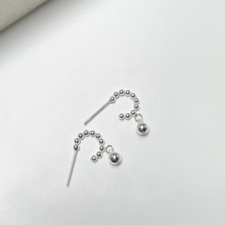 🔥กรอกโค้ด CLMLH ลด 45.-🔥bubble hoop earring / silver925 / ต่างหูเงินแท้925 ต่างหูห่วงเม็ดบอล เหมาะกับคนแพ้ง่าย