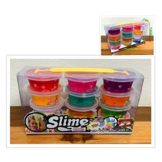 สไลม์ Slime ชุด12 กระปุก 12สี แพคหูหิ้ว(Work) (m/mw;ajo)