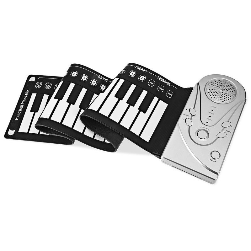 เปียโนแบบยางพกพา-49-คีย์-ม้วนเก็บได้-portable-49-keys-flexible-roll-up-piano-electronic-soft-keyboard-piano