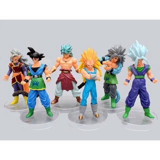 โมเดล ดราก้อนบอล Model Dragonball  6ตัว ฐานAF ฐานใส