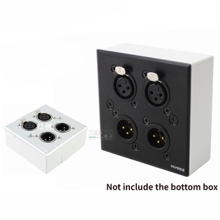 1Pcs four-bits wall 86 multimedia information box aluminum alloy panel XLR male and female YS145 Yongsheng NC3FD-LX with