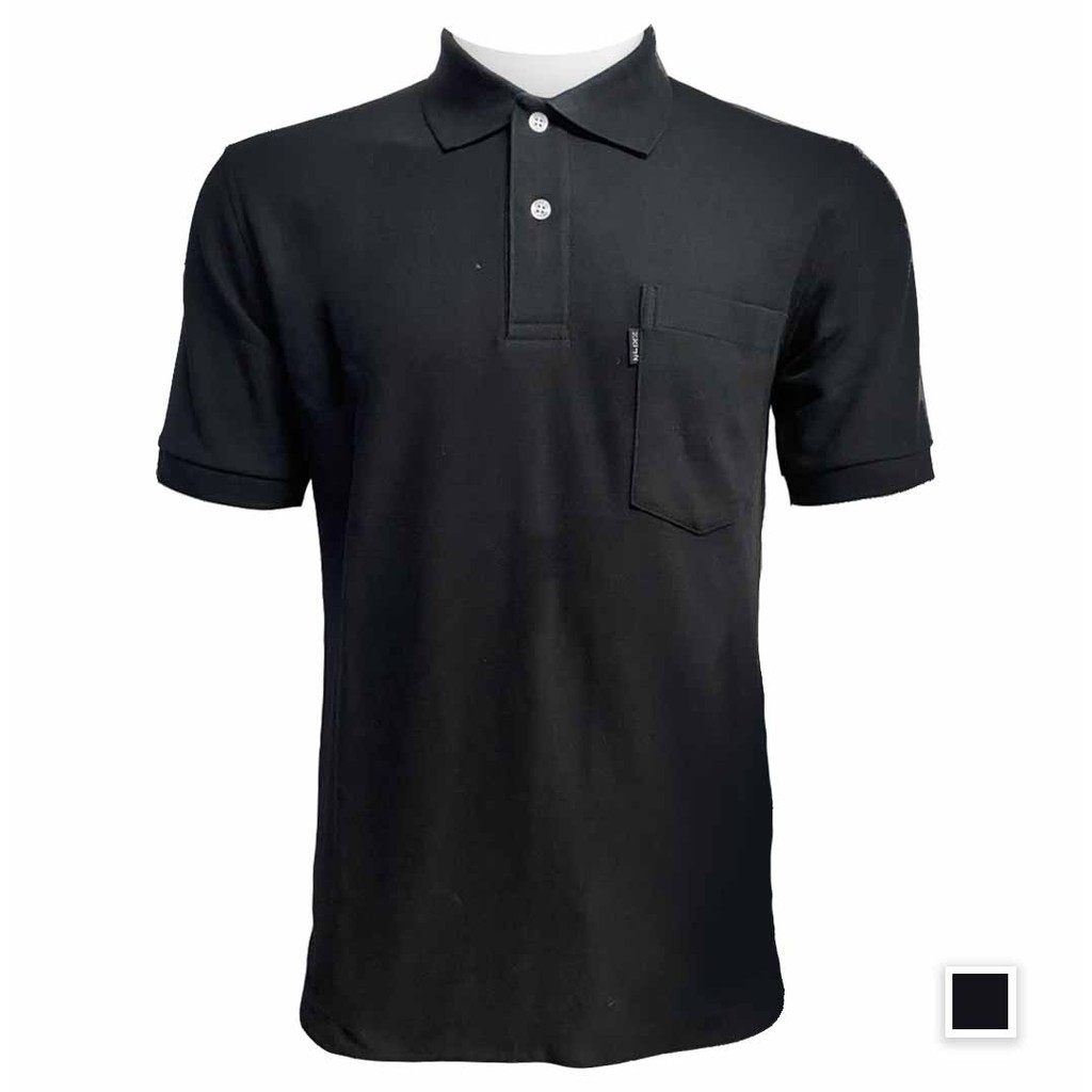 เสื้อโปโล-คอปกโทนดำ-men-polo-shirt-cotton100