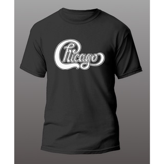 เสื้อยืด พิมพ์ลายโลโก้คอนเสิร์ต Chicago สไตล์คลาสสิก สําหรับผู้ชาย มีสีดํา สีกรมท่า สีขาว