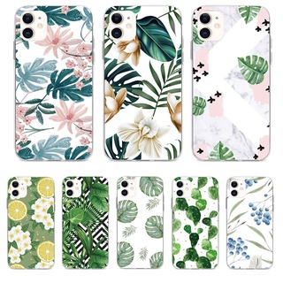 Samsung Galaxy A13 A23 A33 A53 A73 A03 Core Silicone Phone Case Cover Green Plants