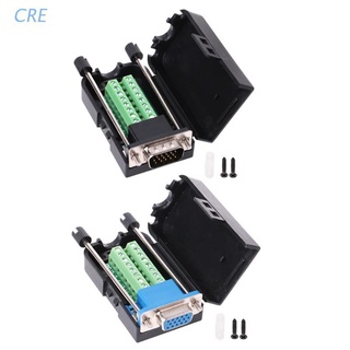 Cre D-Sub Db15 Vga Female ปลั๊กเชื่อมต่อ Diy สําหรับเชื่อมต่อสายไฟ