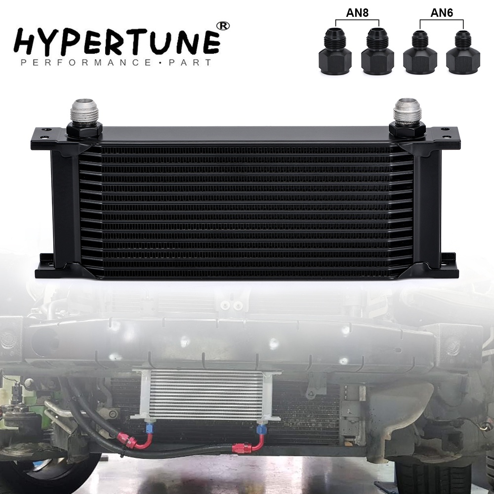 Hypertune 15 Row An10 Stacked Plate Oil Cooler 10an To 6an 8an Adapter Universal Engine