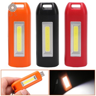 3 Mode USB Rechargeable Mini Work Light COB LED Lamp Keychain Light Emergency Bulb for Reading Camping