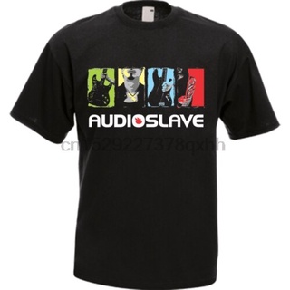 เสื้อยืดผ้าฝ้ายพิมพ์ลายขายดี เสื้อยืด พิมพ์ลายวงร็อค Audioslave Music สีดํา สําหรับผู้ชาย