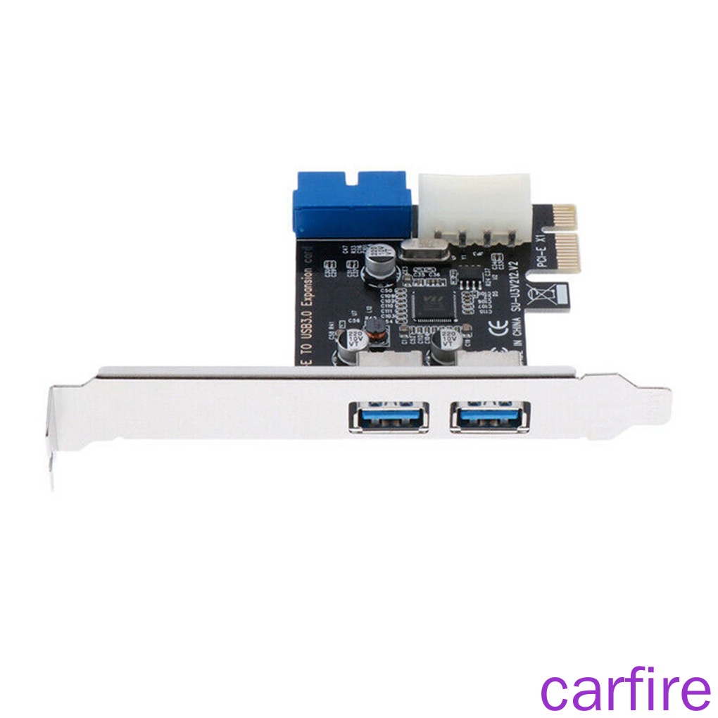 ภาพสินค้าPCI-E to USB Adapter Card USB 3.0 5 Gbps Speed Hub Extension Card with Dual Ports 20-pin จากร้าน carfire.th บน Shopee ภาพที่ 1