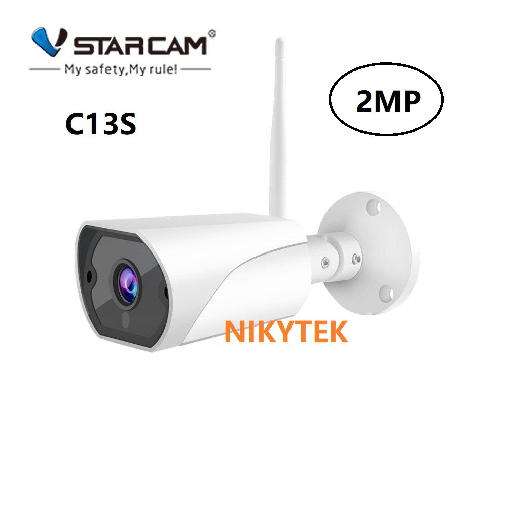 ภาพหน้าปกสินค้าnew  VStarcam C13S Built-in pickup 1080P IP66 Waterproof Outdoor Night Vision Security WiFi IP Camera 2MP จากร้าน nikyshop บน Shopee