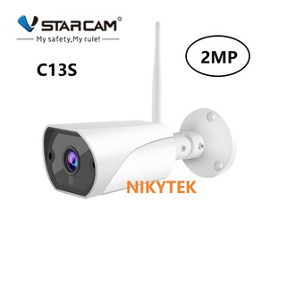 ภาพขนาดย่อของภาพหน้าปกสินค้าnew  VStarcam C13S Built-in pickup 1080P IP66 Waterproof Outdoor Night Vision Security WiFi IP Camera 2MP จากร้าน nikyshop บน Shopee